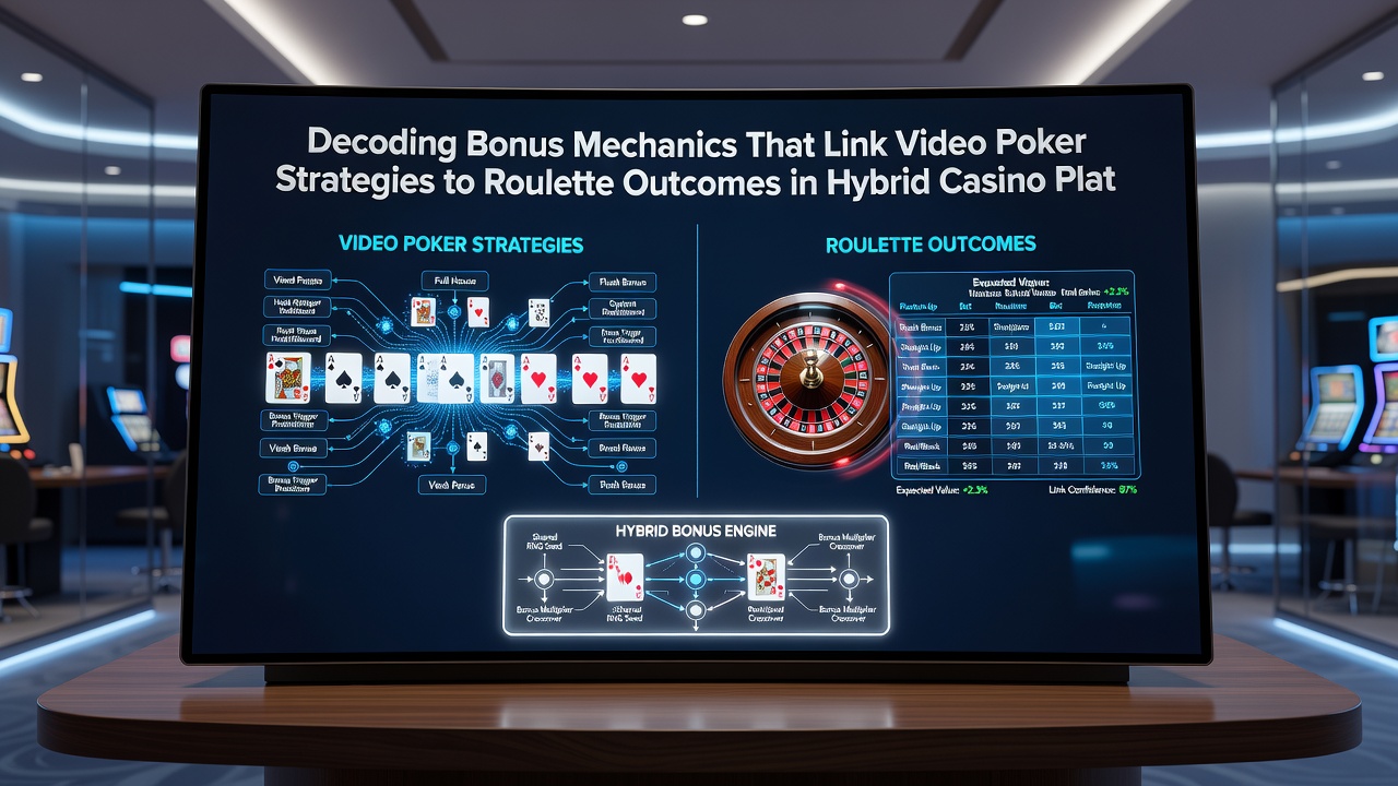 Detailed view of bonus calculation dashboard linking video poker hands to roulette multiplier values