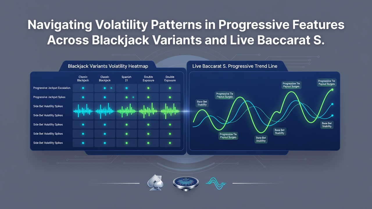 Live baccarat table with progressive jackpot display and session volatility metrics overlay