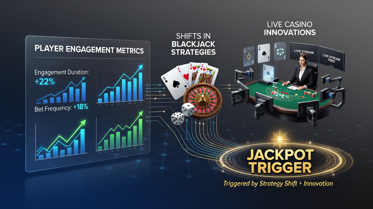 Visualization of player engagement metrics across blackjack tables and live casino platforms